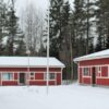 Museokadun asuntolasta talvinen kuva.
