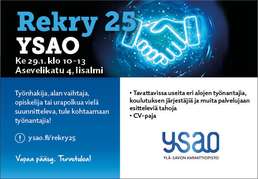 YSAO Rekry 25 tapahtuman mainoskuva. 